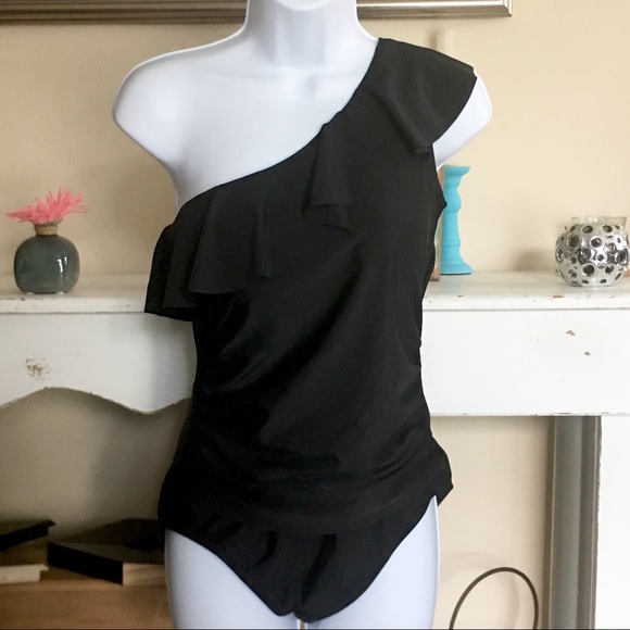 Hilor Other - One Piece Swim Suit Off the Shoulder Ruffle Suit